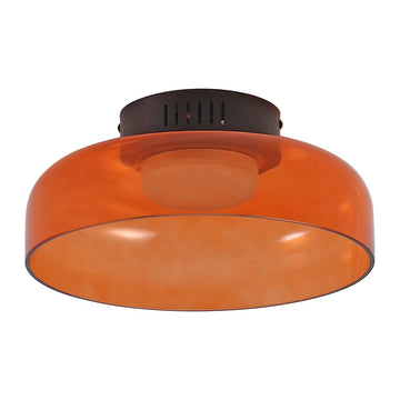 Kalmar 12" Modern Minimalist Iron/Glass Dimmable Integrated LED Flush Mount